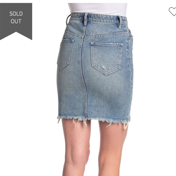 NWT All Saints Kim Distressed denim skirt (00) - Picture 2 of 9